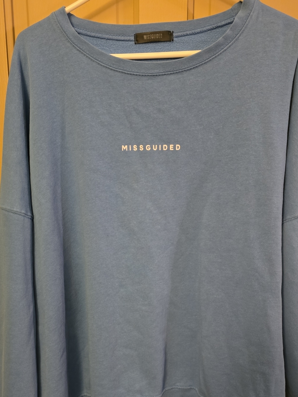 Missguided Blue Logo Sweatshirt
